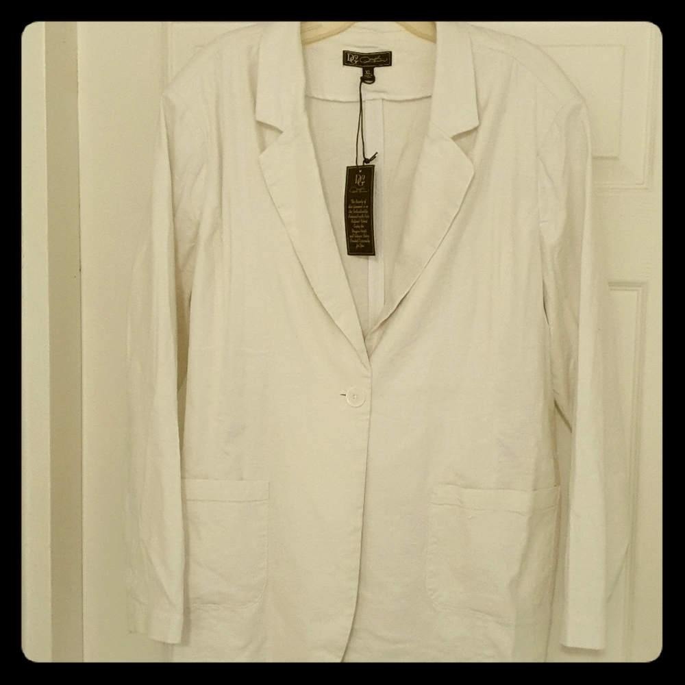💥$10 off💥🆕 DG2 White Linen Jacket